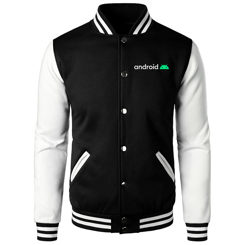 Men's Android Varsity Baseball Jacket Cotton Blend Letterman Jackets