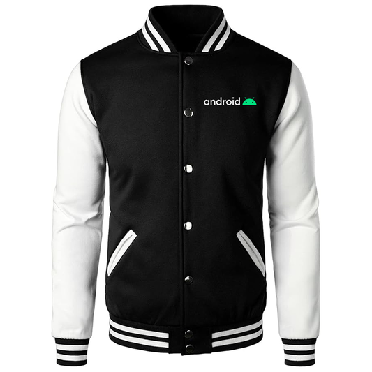 Men's Android Varsity Baseball Jacket Cotton Blend Letterman Jackets