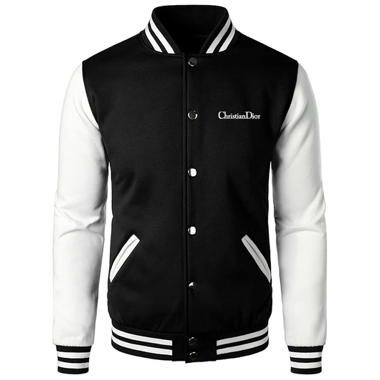 Men's Dior Varsity Baseball Jacket Cotton Blend Letterman Jackets