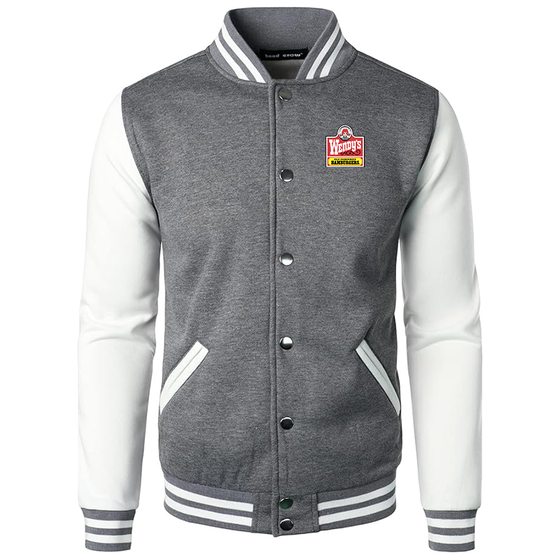 Men's Wendy's Varsity Baseball Jacket Cotton Blend Letterman Jackets
