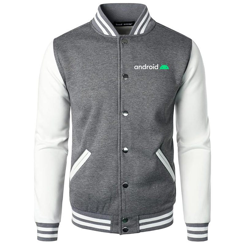 Men's Android Varsity Baseball Jacket Cotton Blend Letterman Jackets