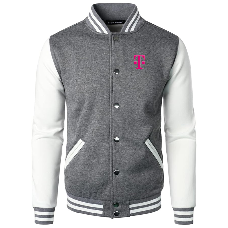Men's T-Mobile Varsity Baseball Jacket Cotton Blend Letterman Jackets