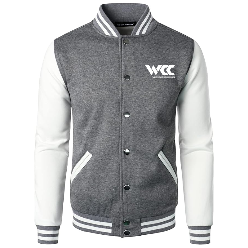 Men's West Coast Conference Varsity Baseball Jacket Cotton Blend Letterman Jackets