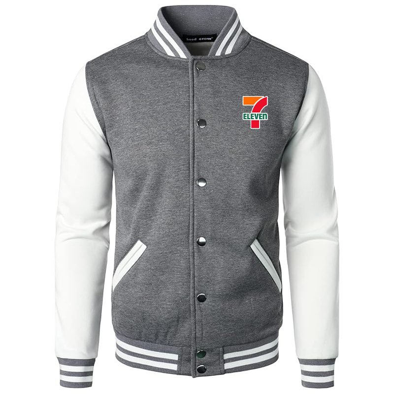 Men's  7-Eleven  Varsity Baseball Jacket Cotton Blend Letterman Jackets