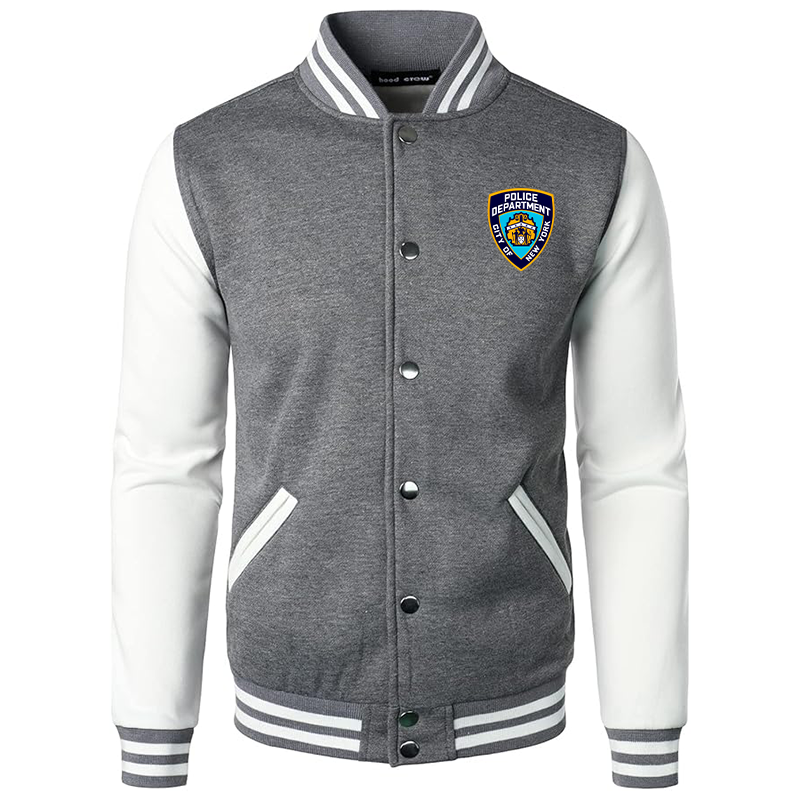 Men's NYPD Varsity Baseball Jacket Cotton Blend Letterman Jackets