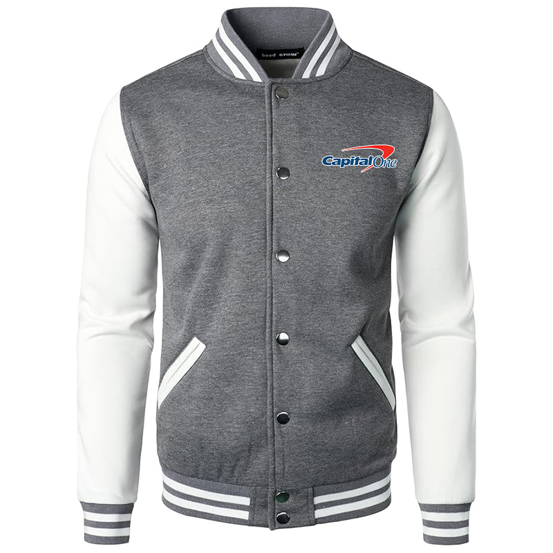 Men's Capital One Varsity Baseball Jacket Cotton Blend Letterman Jackets