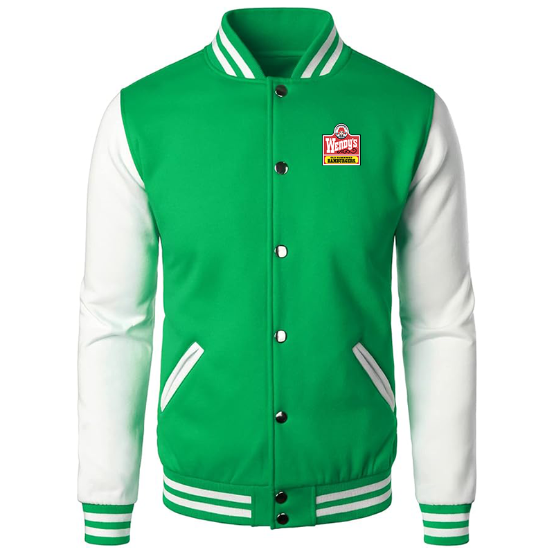 Men's Wendy's Varsity Baseball Jacket Cotton Blend Letterman Jackets