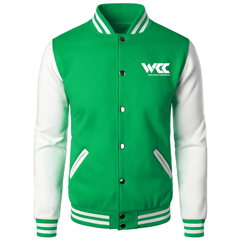 Men's West Coast Conference Varsity Baseball Jacket Cotton Blend Letterman Jackets