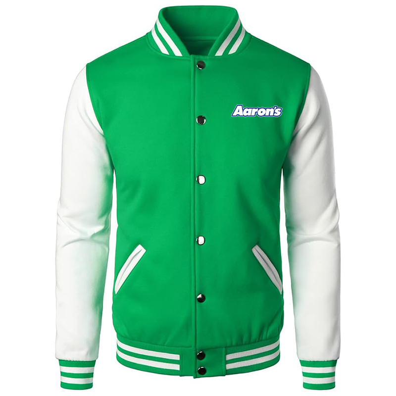 Men's Aarons Varsity Baseball Jacket Cotton Blend Letterman Jackets