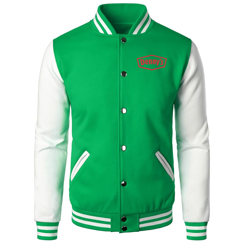 Men's Dennys Varsity Baseball Jacket Cotton Blend Letterman Jackets
