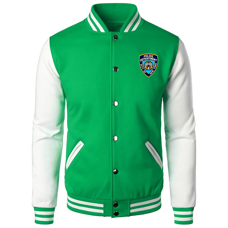 Men's NYPD Varsity Baseball Jacket Cotton Blend Letterman Jackets