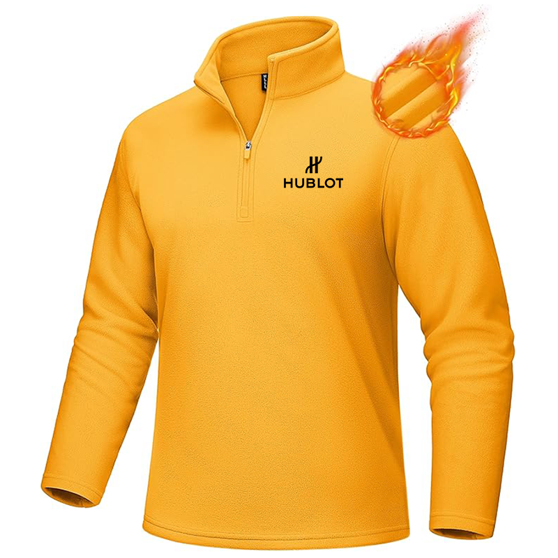 Men's Hublot MAGCOMSEN Quarter-Zip Pullover Polar Fleece Sweatshirt Stand Collar Long Sleeve Shirt for Men Thermal Winter Fall