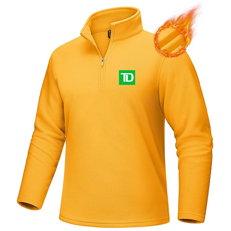Men's TD Bank MAGCOMSEN Quarter-Zip Pullover Polar Fleece Sweatshirt Stand Collar Long Sleeve Shirt for Men Thermal Winter Fall