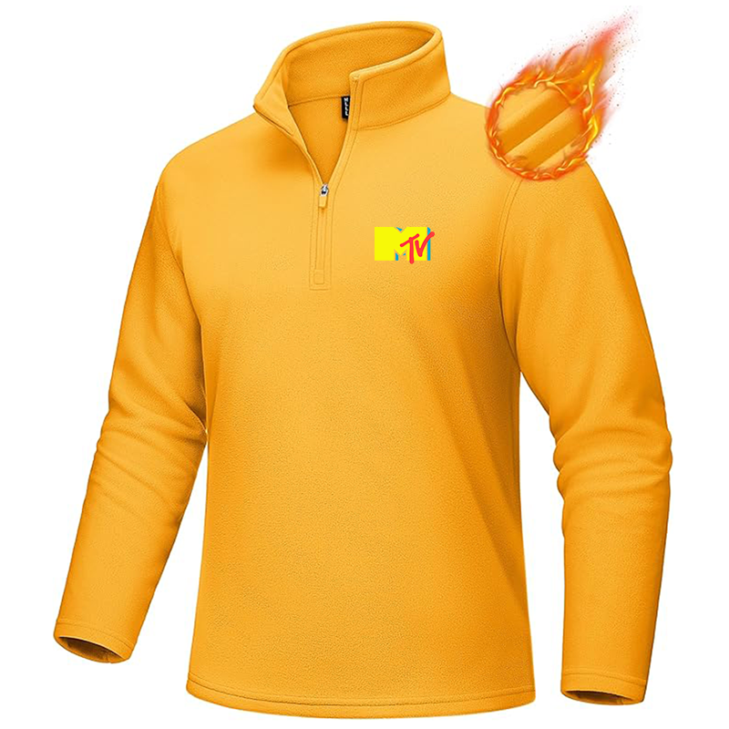 Men's M.T.V MAGCOMSEN Quarter-Zip Pullover Polar Fleece Sweatshirt Stand Collar Long Sleeve Shirt for Men Thermal Winter Fall