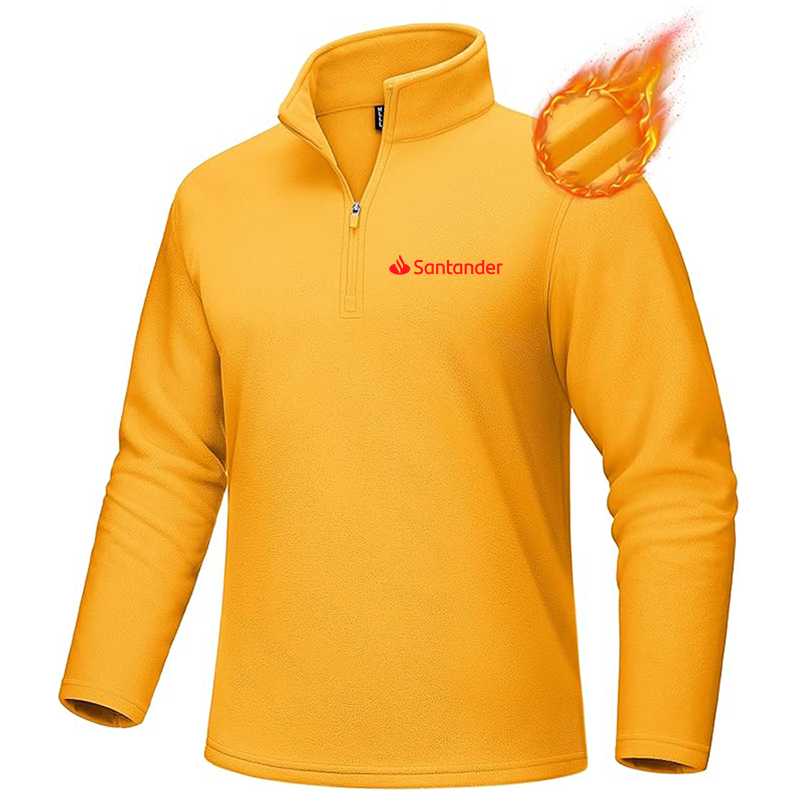 Men's Santander  MAGCOMSEN Quarter-Zip Pullover Polar Fleece Sweatshirt Stand Collar Long Sleeve Shirt for Men Thermal Winter Fall