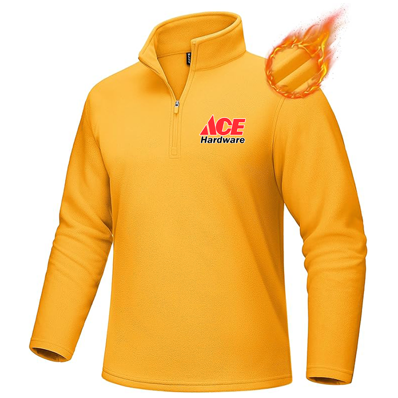 Men's Ace MAGCOMSEN Quarter-Zip Pullover Polar Fleece Sweatshirt Stand Collar Long Sleeve Shirt for Men Thermal Winter Fall