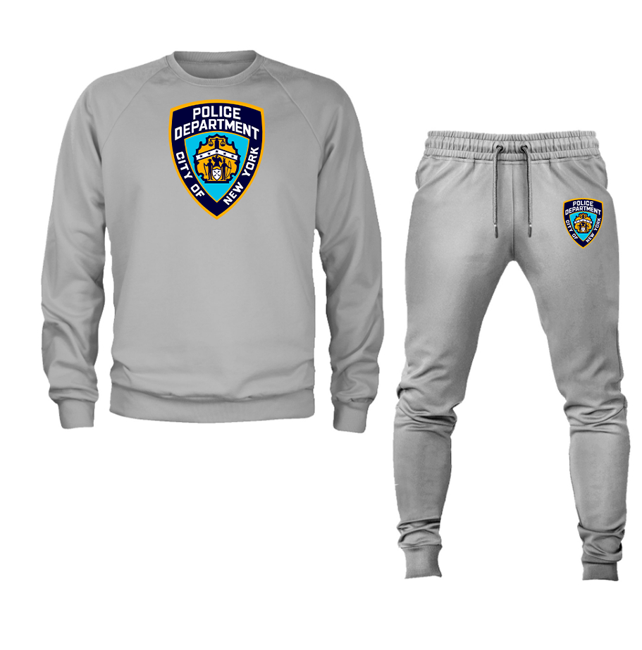 Men's NYPD Crewneck Sweatshirt Joggers Set
