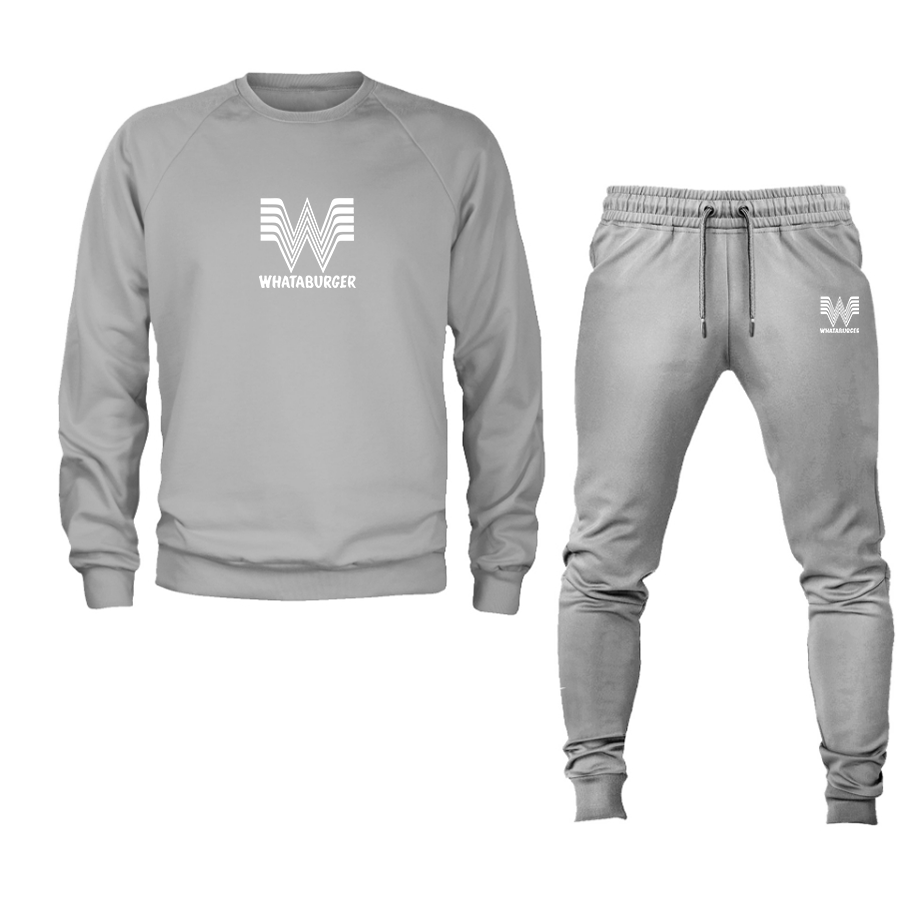 Men's What A Burger Crewneck Sweatshirt Joggers Set