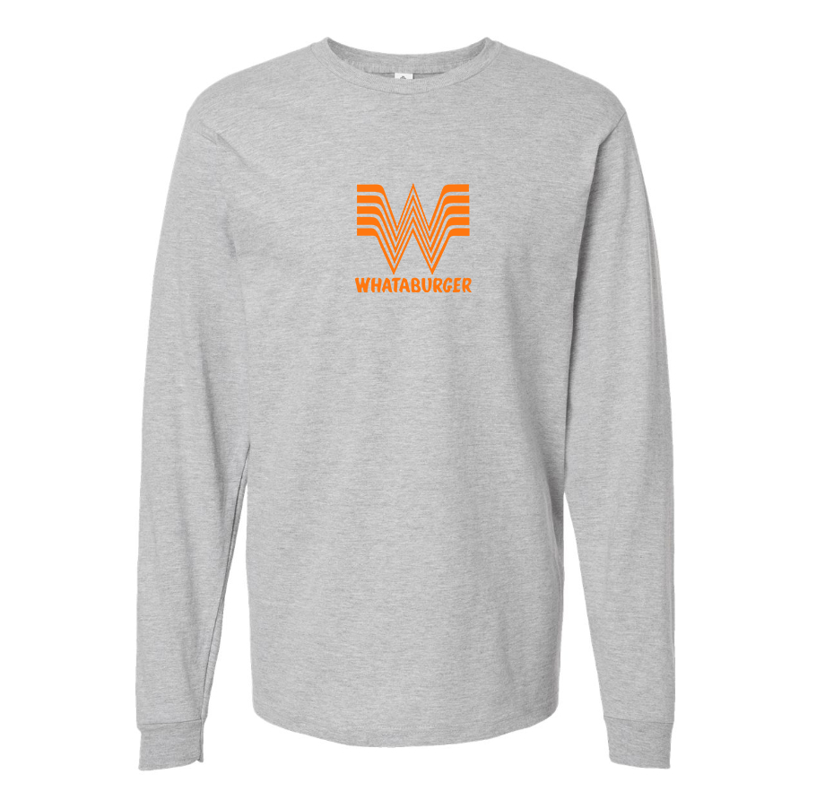 Men's What A Burger Cotton Long Sleeve T-Shirt