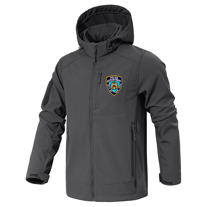 Men's NYPD Jacket Waterproof Hooded Coats Tactical Soft Shell Jackets