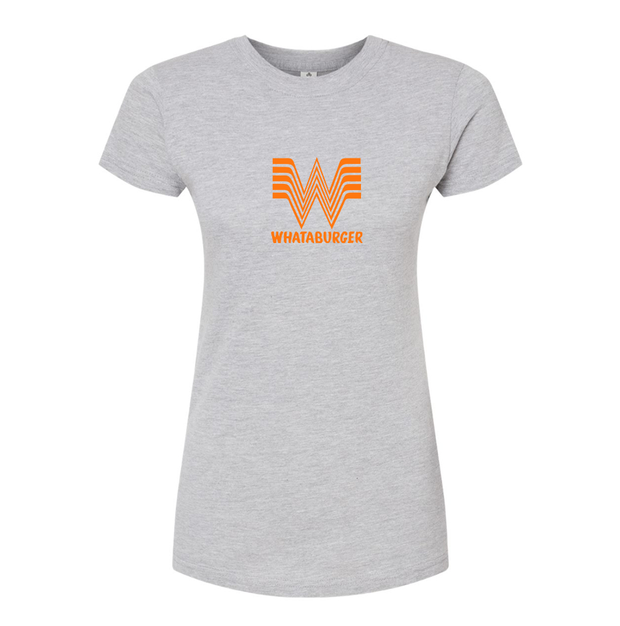 Women's What A Burger Round Neck T-Shirt