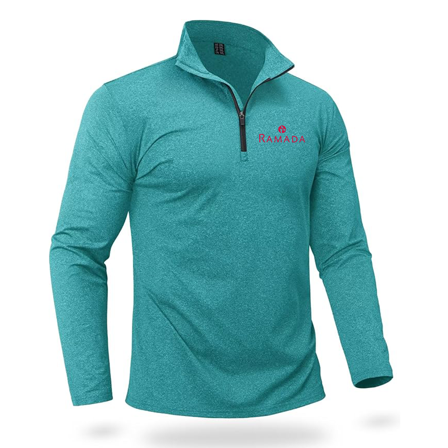 Men's Ramada Quarter Zip Pullover Premium Fleece Lined Heather Long Sleeve Golf Shirts Midweight 1/4 Half Zip Sweatshirts