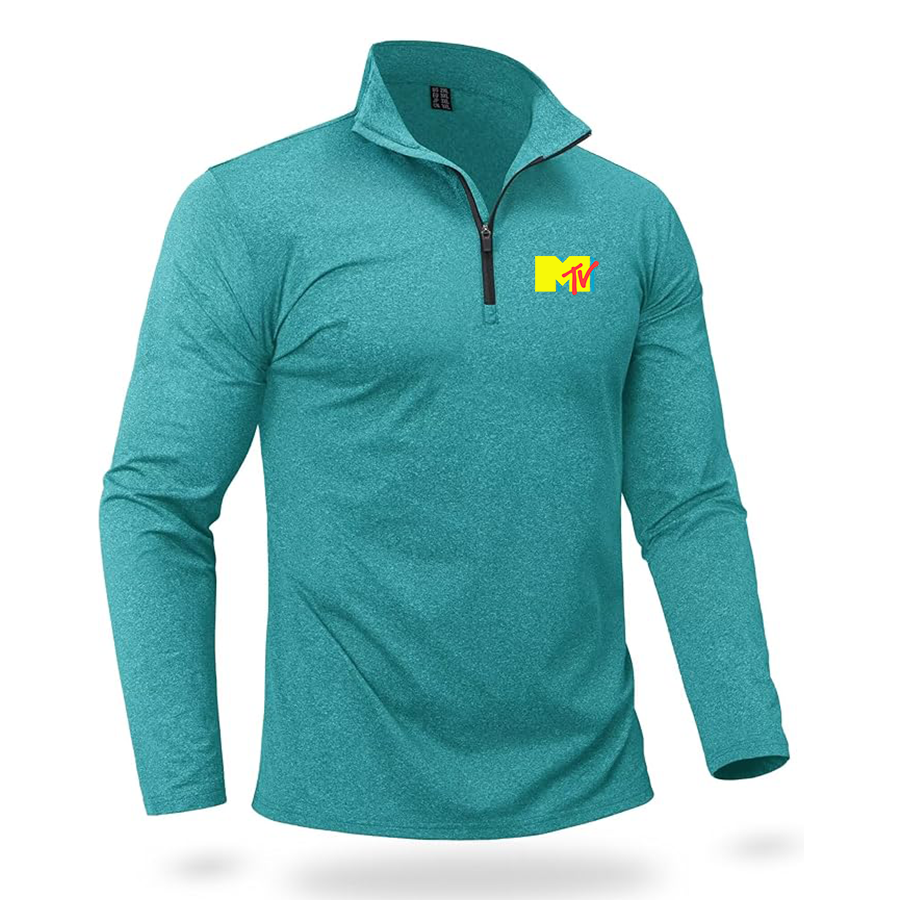 Men's M.T.V Quarter Zip Pullover Premium Fleece Lined Heather Long Sleeve Golf Shirts Midweight 1/4 Half Zip Sweatshirts