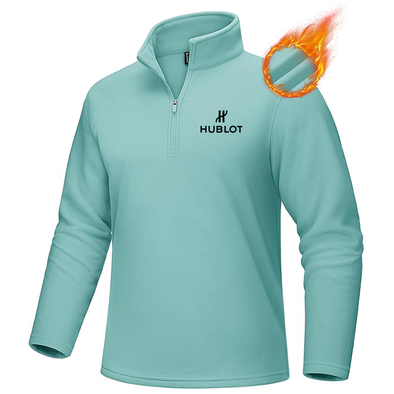 Men's Hublot MAGCOMSEN Quarter-Zip Pullover Polar Fleece Sweatshirt Stand Collar Long Sleeve Shirt for Men Thermal Winter Fall