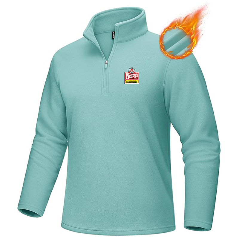 Men's Wendy's MAGCOMSEN Quarter-Zip Pullover Polar Fleece Sweatshirt Stand Collar Long Sleeve Shirt for Men Thermal Winter Fall