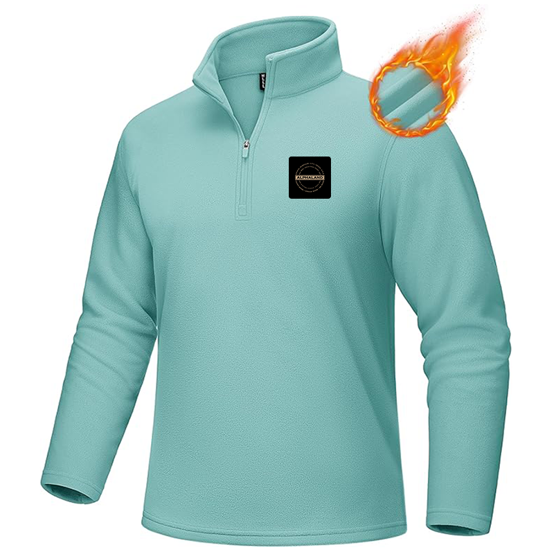 Men's Alphaland MAGCOMSEN Quarter-Zip Pullover Polar Fleece Sweatshirt Stand Collar Long Sleeve Shirt for Men Thermal Winter Fall