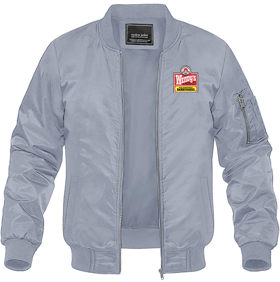 Men's Wendy's Lightweight Bomber Jacket Windbreaker Casual Fall Spring Outdoor Coat