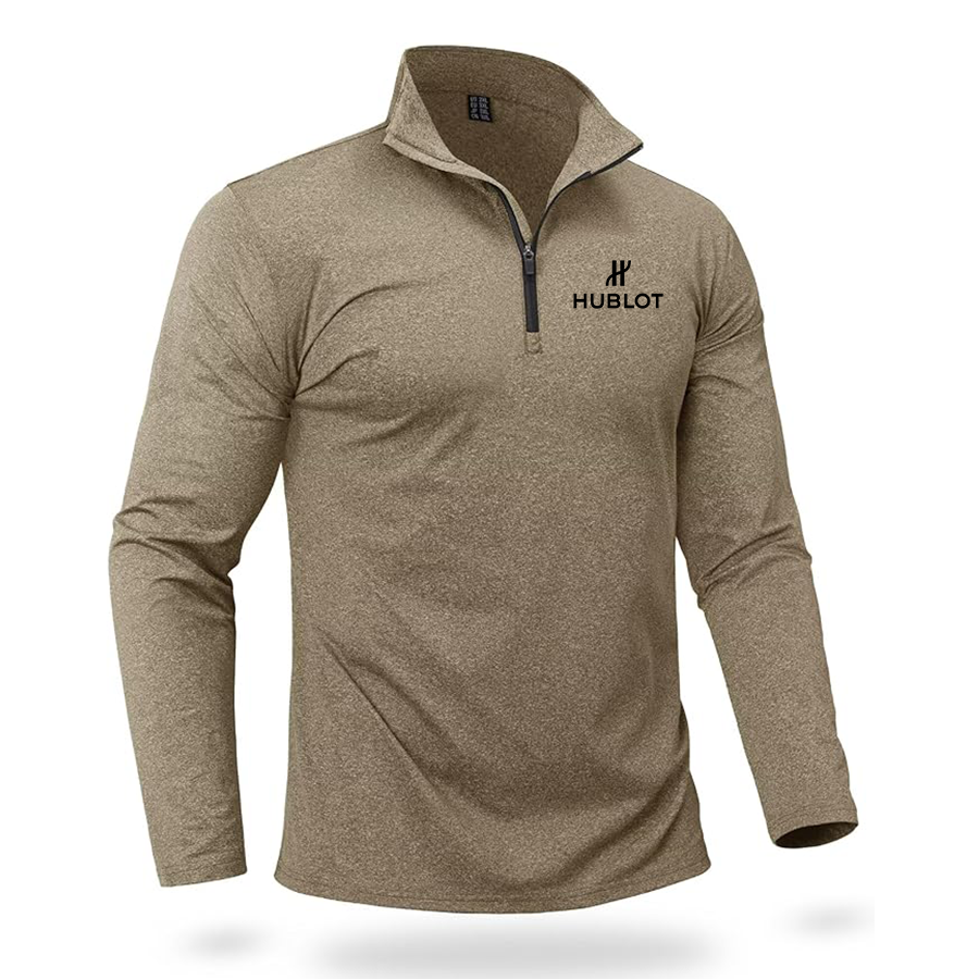 Men's Hublot Boladeci Quarter Zip Pullover Premium Fleece Lined Heather Long Sleeve Golf Shirts Midweight 1/4 Half Zip Sweatshirts