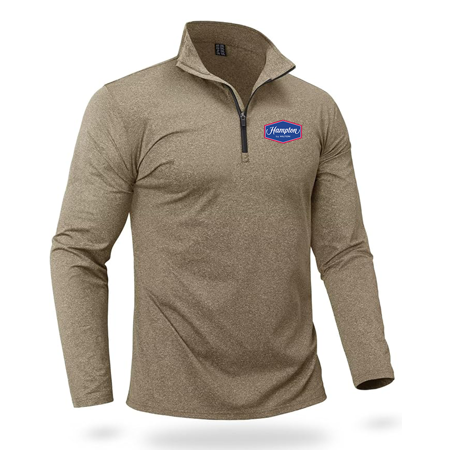Men's Hampton Quarter Zip Pullover Premium Fleece Lined Heather Long Sleeve Golf Shirts Midweight 1/4 Half Zip Sweatshirts