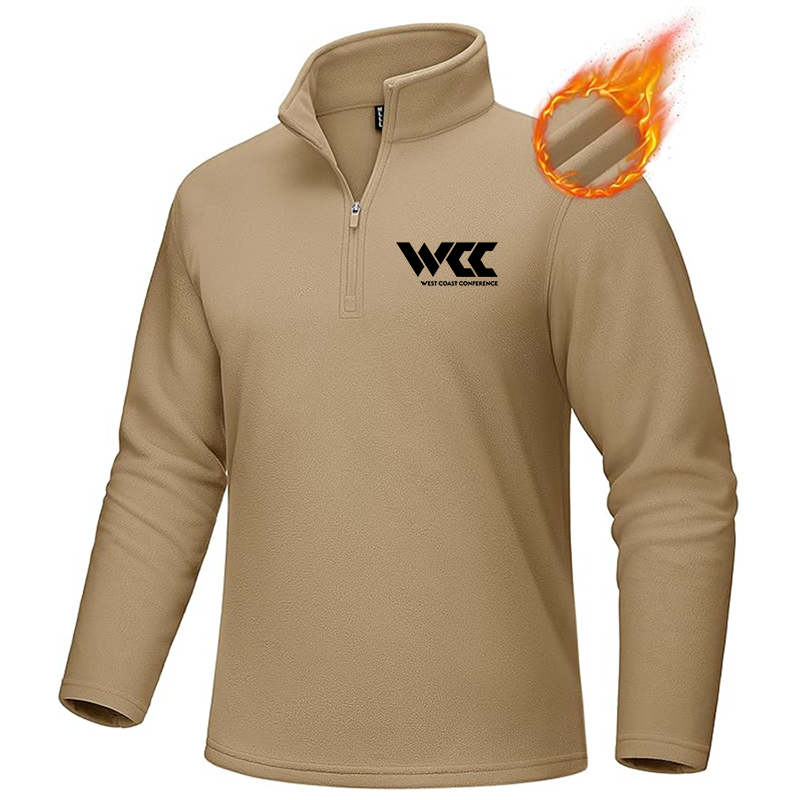 Men's West Coast Conference MAGCOMSEN Quarter-Zip Pullover Polar Fleece Sweatshirt Stand Collar Long Sleeve Shirt for Men Thermal Winter Fall