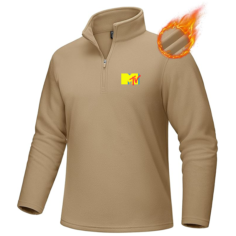 Men's M.T.V MAGCOMSEN Quarter-Zip Pullover Polar Fleece Sweatshirt Stand Collar Long Sleeve Shirt for Men Thermal Winter Fall