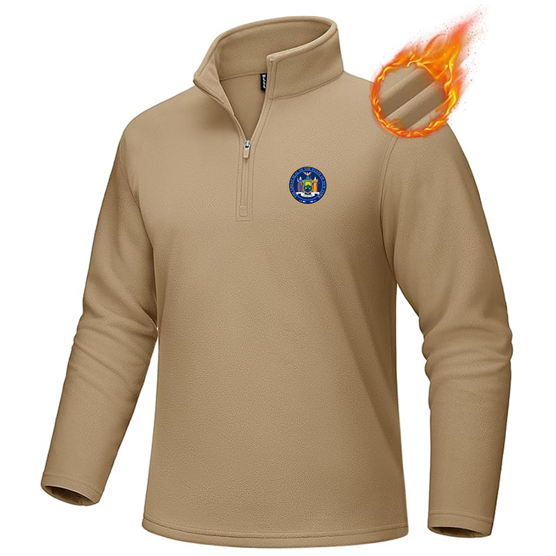 Men's New York  MAGCOMSEN Quarter-Zip Pullover Polar Fleece Sweatshirt Stand Collar Long Sleeve Shirt for Men Thermal Winter Fall