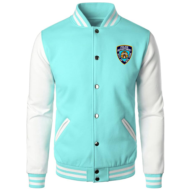 Men's NYPD Varsity Baseball Jacket Cotton Blend Letterman Jackets