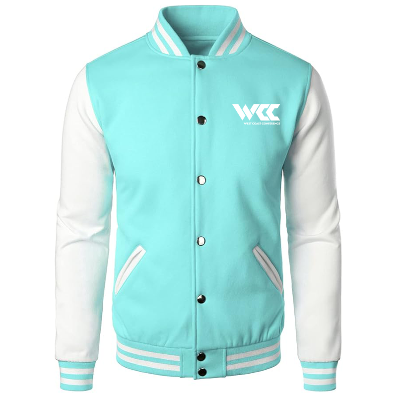 Men's West Coast Conference Varsity Baseball Jacket Cotton Blend Letterman Jackets