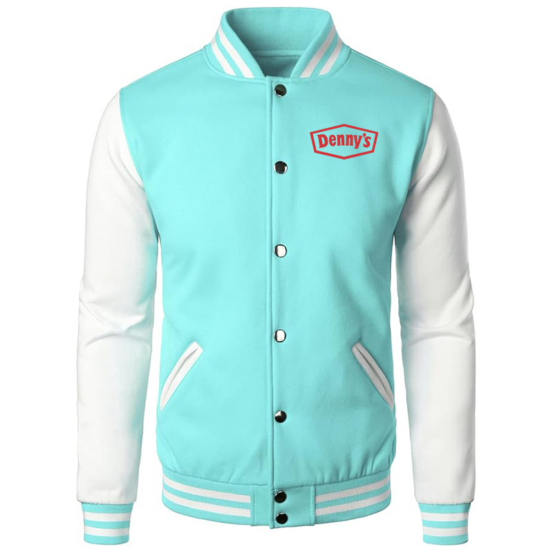 Men's Dennys Varsity Baseball Jacket Cotton Blend Letterman Jackets