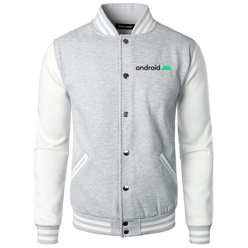 Men's Android Varsity Baseball Jacket Cotton Blend Letterman Jackets