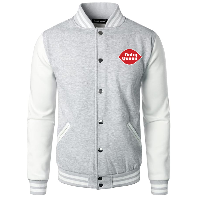 Men's Dairy Queen Varsity Baseball Jacket Cotton Blend Letterman Jackets