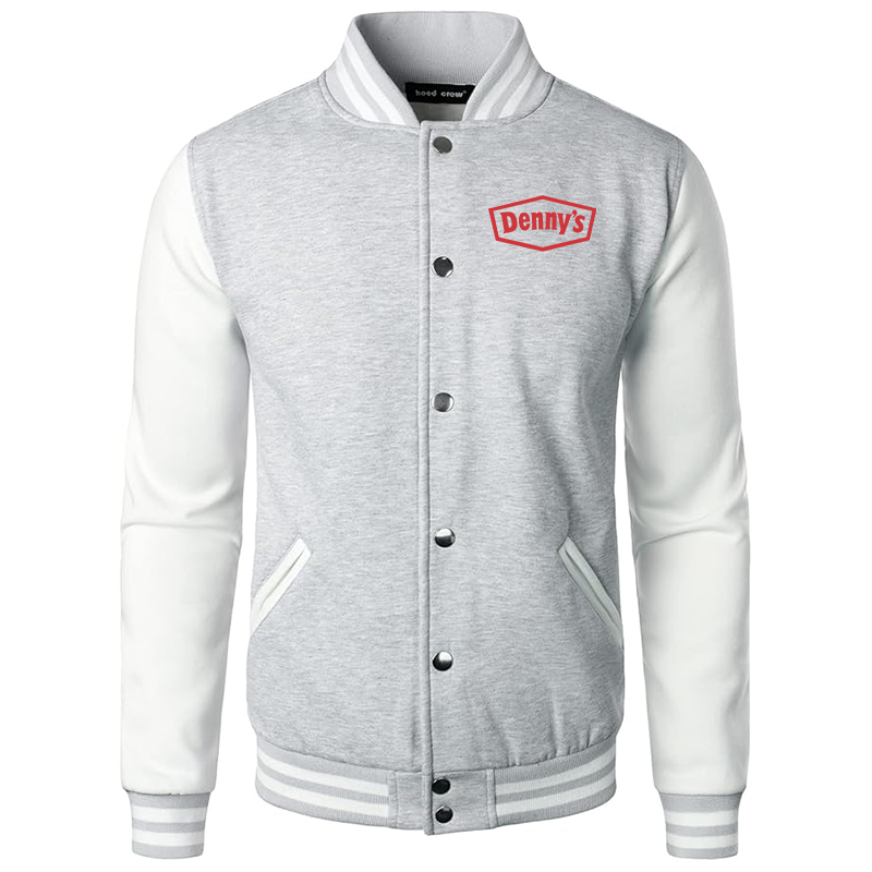 Men's Dennys Varsity Baseball Jacket Cotton Blend Letterman Jackets