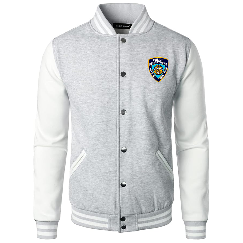 Men's NYPD Varsity Baseball Jacket Cotton Blend Letterman Jackets