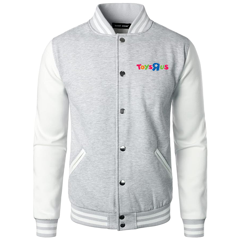 Men's Toys R Us Varsity Baseball Jacket Cotton Blend Letterman Jackets