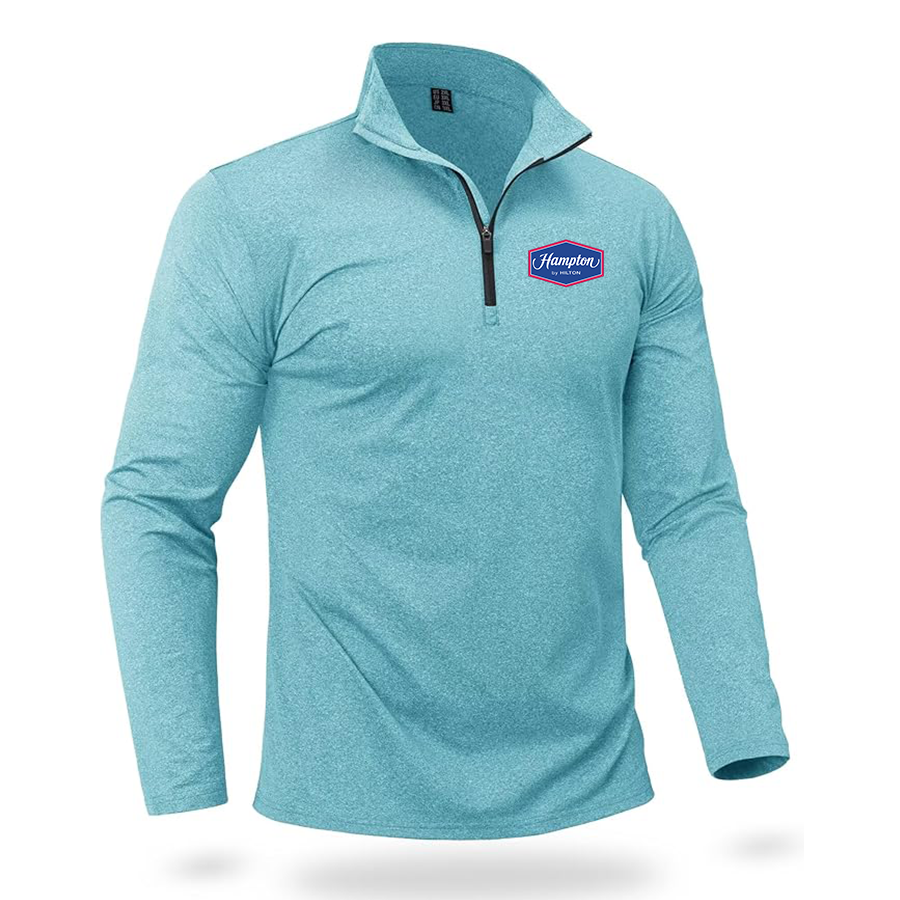 Men's Hampton Quarter Zip Pullover Premium Fleece Lined Heather Long Sleeve Golf Shirts Midweight 1/4 Half Zip Sweatshirts