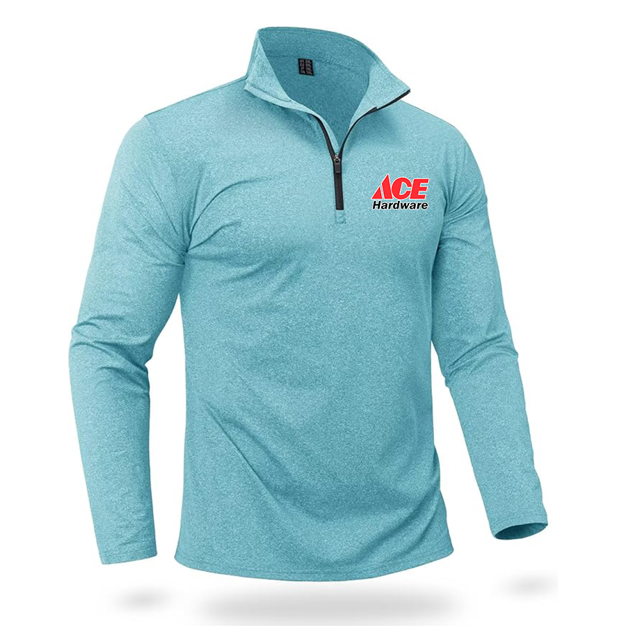 Men's Ace Quarter Zip Pullover Premium Fleece Lined Heather Long Sleeve Golf Shirts Midweight 1/4 Half Zip Sweatshirts