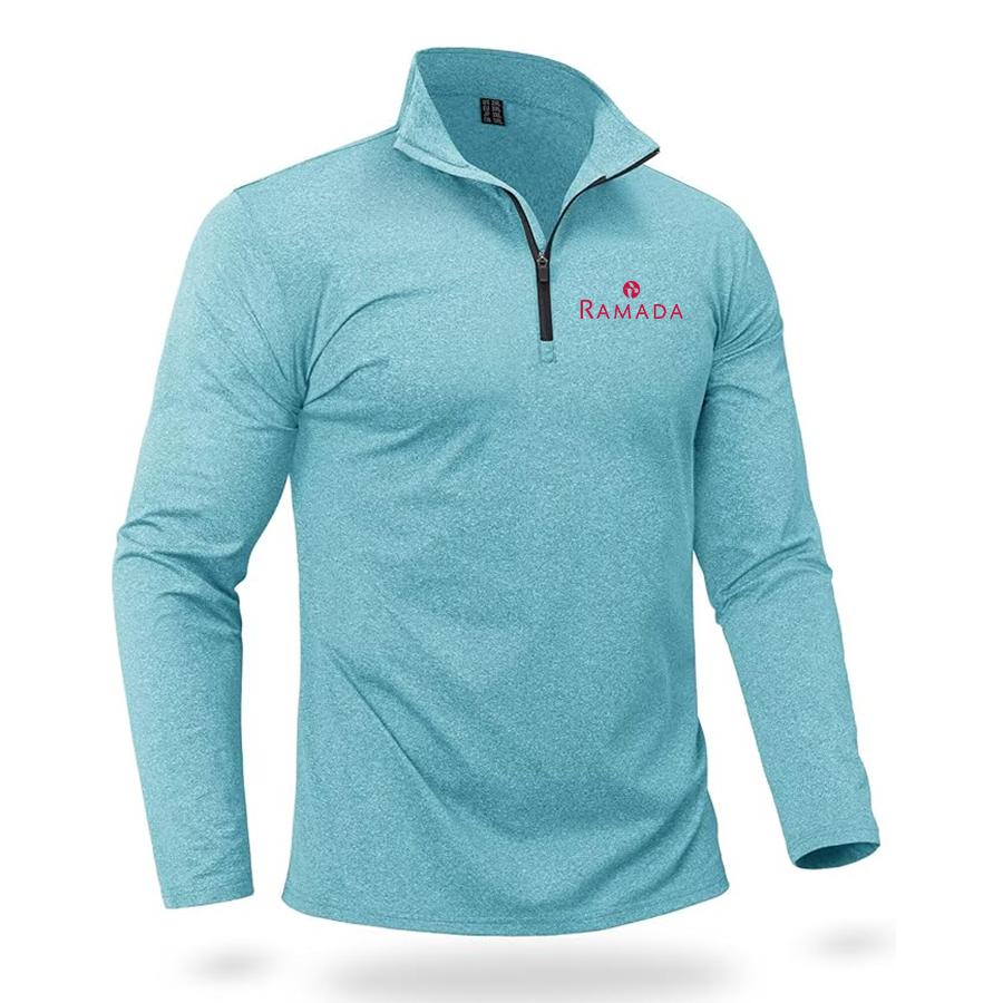 Men's Ramada Quarter Zip Pullover Premium Fleece Lined Heather Long Sleeve Golf Shirts Midweight 1/4 Half Zip Sweatshirts