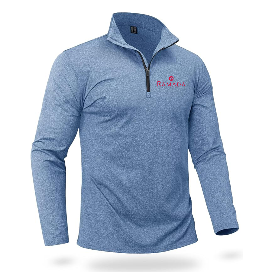 Men's Ramada Quarter Zip Pullover Premium Fleece Lined Heather Long Sleeve Golf Shirts Midweight 1/4 Half Zip Sweatshirts