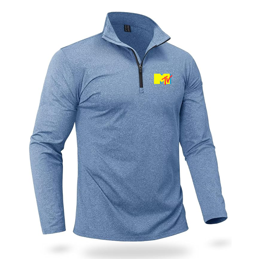 Men's M.T.V Quarter Zip Pullover Premium Fleece Lined Heather Long Sleeve Golf Shirts Midweight 1/4 Half Zip Sweatshirts