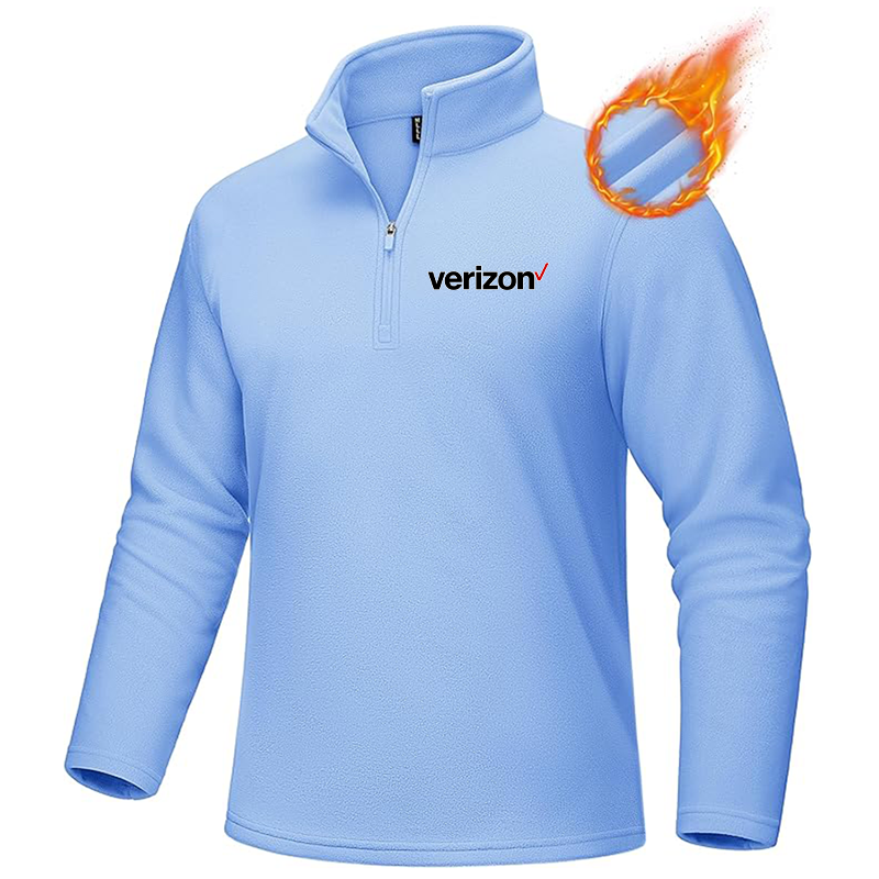 Men's Verizon MAGCOMSEN Quarter-Zip Pullover Polar Fleece Sweatshirt Stand Collar Long Sleeve Shirt for Men Thermal Winter Fall